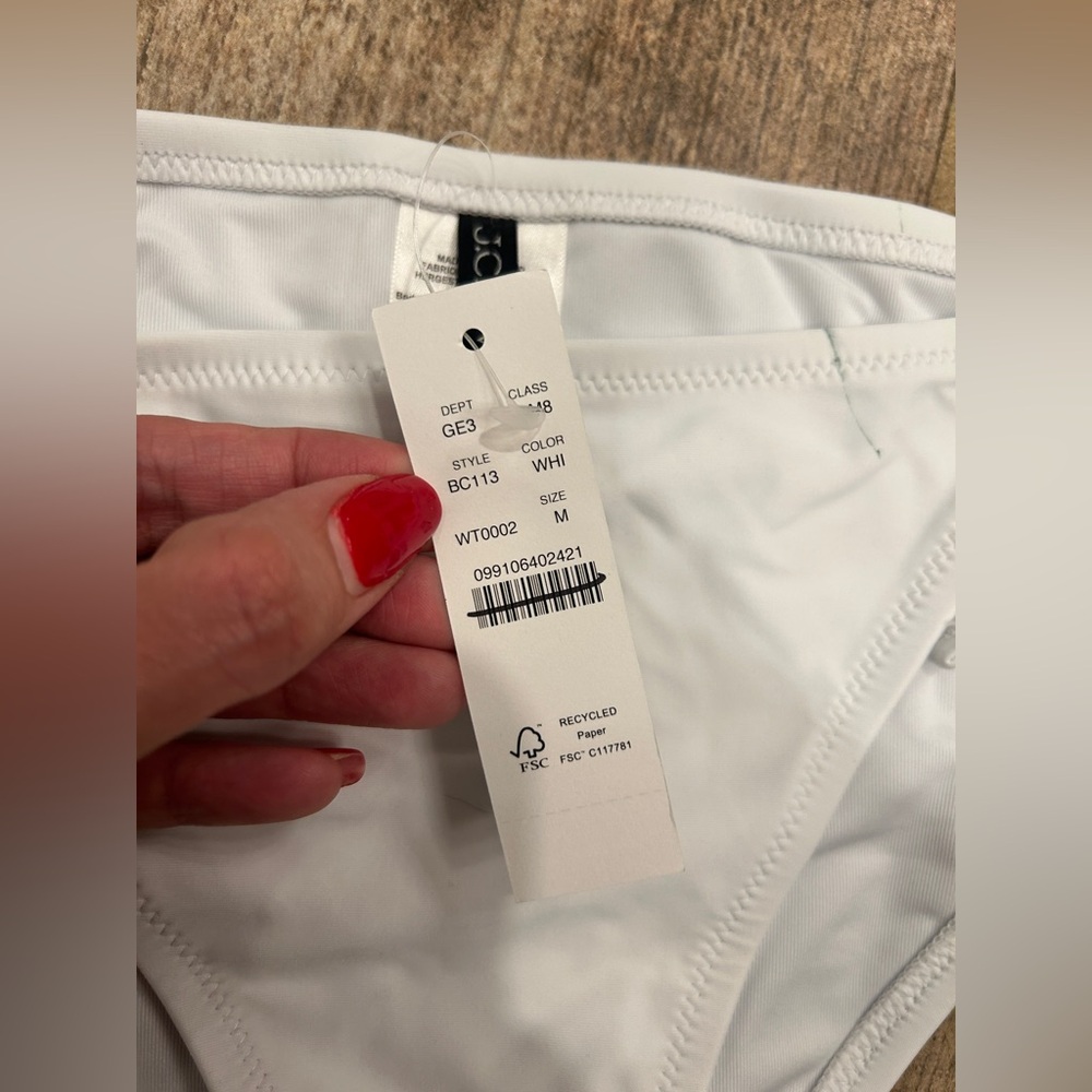 J.Crew Heritage hipster string bikini bottom in white - Picture 5 of 10